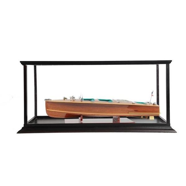 Old Modern Handicrafts Old Modern Handicrafts B040A Chris Craft Triple Cockpit with Display Case - Natural Wood B040A